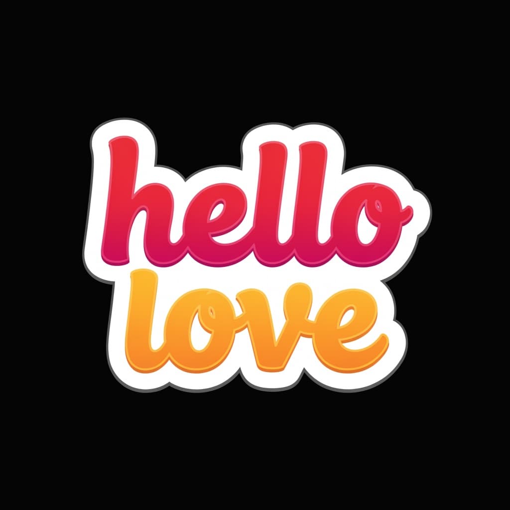 Hello Luv custom sticker