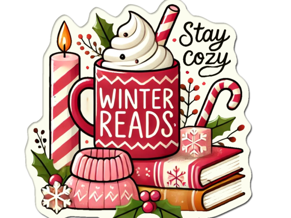 Winter Reads Stay Cozy Sticker